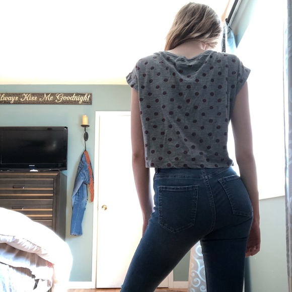 (Free with bundle) bluenotes spotted crop top! - Picture 2 of 4